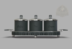 ชุดกระป๋องอะลูมิเนียมสำหรับเก็บของในครัว พร้อมฝาปิดและถาด ดีไซน์หรูหรา เป็นมิตรกับสิ่งแวดล้อม ผลิตตามสั่ง ส่งออกจากอินเดีย สำหรับชา กาแฟ น้ำตาล - Product Image 3