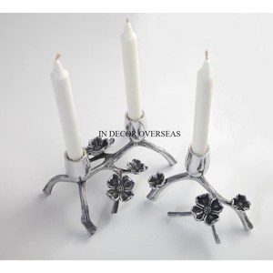 Most Selling Luxury <b>Black</b> Color Base And Golden Top Unique Fancy <b>Candle</b> <b>Stick</b> Holder Home Decor Lightning Accessories Supply - Product Image 5