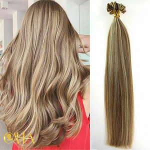 Extensions de cheveux naturels Remy vietnamiens de qualité supérieure, 100g, à pointe I, fixation Nano Ring, double trame aux pointes, colorées, OEM ODM - Product Image 1