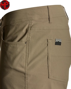 Pantalon de randonnée mi-lourd pour homme, couleur kaki, avec poche cargo, en mélange de coton respirant, pantalon décontracté pour l'extérieur - Product Image 4