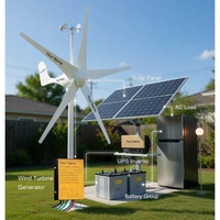 Kit Générateur Éolien 400W 12V à 5 Pales avec Contrôleur de Charge, Système de Production d'Énergie Éolienne à Axe Vertical pour Vente en Gros