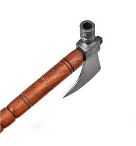 Hand Forged Carbon Steel Tomahawk <b>Axe</b> <b>Viking</b> Style Bearded <b>Axe</b> with Leather Sheath Custom OEM Wood Handle Hatchet - Product Image 2