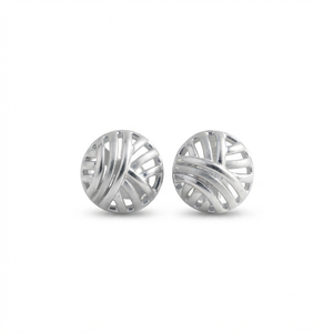 PENDIENTES DE PLATA CON BOLA ROSCADA DIVYORO - Product Image 1