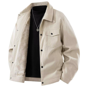 <b>Canvas</b> <b>Jacket</b> Vintage Utility Zip Coated Collar Durable Cotton Waterproof Reversible Cotton <b>Canvas</b> <b>Jacket</b> - Product Image 2
