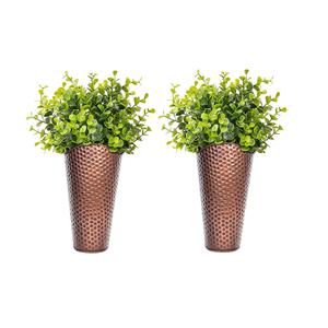 Jardinière murale élégante en cuivre fini, support mural moderne en métal pour plantes, pour la décoration de la maison - Product Image 2