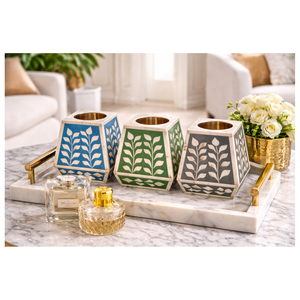 Mabkhara en bois d'agar festif avec incrustations de nacre, brûleur d'encens, décoration d'intérieur arabe, ensemble Bakhoor de luxe scintillant - Product Image 3