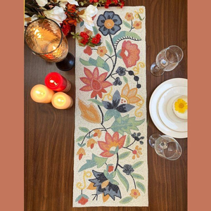 Camino de Mesa Decorativo de Lujo, Bordado a Mano con Cuentas de Semillas de Algodón, Alta Calidad, Personalizable, NOVA STAR CRAFT, Camino de Mesa Festivo - Product Image 3