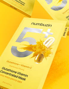 Mascarilla Facial Concentrada de Glutatión y Vitaminas Numbuzin No.5+ (10 Unidades) Blanqueadora para Todo Tipo de Piel - Product Image 2