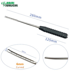Osteotomes courbés de 6 mm, burins à os, ensemble d'instruments chirurgicaux orthopédiques en acier inoxydable, manuels - Product Image 1