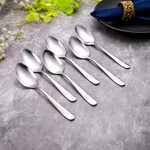 Mini Majestic <b>Set</b> of 6 Stainless Steel Spoons Long Handle Soup and Tea Serving Spoons Commercial Use <b>PC</b> Material - Product Image 5