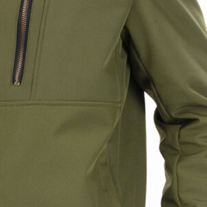 Custom Latest Design High Quality <b>Men</b> Canvas Winter Softshell <b>Jacket</b> Zipper Stand Breathable Lightweight <b>Long</b> Sleeve High Street - Product Image 5