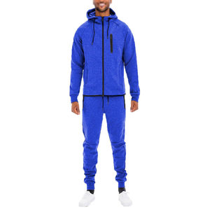 Ensemble de survêtement deux pièces pour homme en polaire technique polyester, avec sweat à capuche zippé et pantalon de jogging, personnalisable, nouveau - Product Image 5