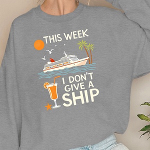 Sudaderas informales estampadas para mujer, tejido de punto, estilo crucero - Product Image 4