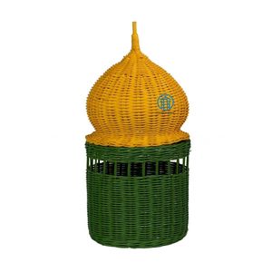 Hot Sale Sustainable Handwoven Natural Rattan Mosque Shape Ramadan <b>Gift</b> Basket With Lid <b>Eid</b> Candy Container Handwoven Bulk OEM - Product Image 5
