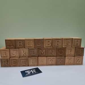 Cubos de Madera del Alfabeto para Aprendizaje Inteligente, Juego de Juguetes Educativos Hechos a Mano para Niños, Práctica de Lectura y Preparación Escolar - Product Image 2