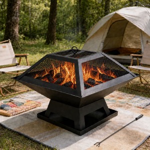 Brasero extérieur géométrique tendance pour la décoration moderne de patio - Product Image 4