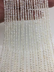 Perlas de Agua Dulce Blancas Naturales AA de 2.3-2.5mm, Perlas Tipo Semilla de Patata, Alto Brillo, Hebra Suelta para Fabricación de Joyería, Venta al Por Mayor - Product Image 6
