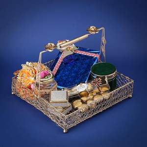 Panier de rangement industriel en métal avec couvercle, organisateur robuste en fil métallique pour garde-manger et cuisine - Product Image 3