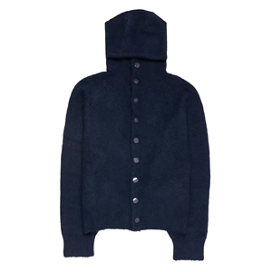 Sudadera con Capucha de Mohair Extra Grande, Suave y Afelpada, con Rayas, Personalizada, Unisex, para Hombre, Suéter de Punto - Product Image 1