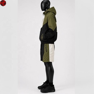 Color Block Windbreaker Tracksuit Nylon <b>Jacket</b> and Shorts Set Lightweight <b>Zip</b> <b>Up</b> Athleticwear Casual Streetwear Tracksuits - Product Image 4