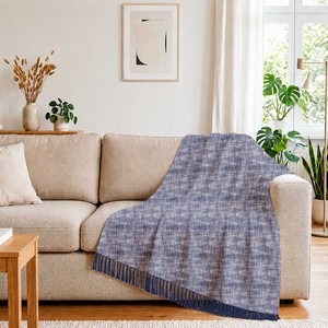 New Latest Design 100% Cotton Throw <b>Blanket</b> Eco Friendly Custom Cotton Throw With Fringes Design for Sofa. - Product Image 1