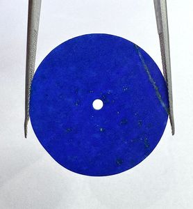 Cadran de montre en pierre précieuse Lapis Lazuli bleu royal naturel, 28,50 mm x 0,60 mm, pierre ronde, cadran de montre, pierres précieuses du Rajasthan, vente en gros - Product Image 4