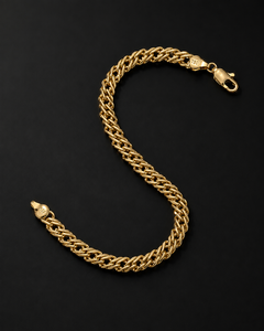 Pulsera de Moda Estilo Hip-Hop Cubano, Bañada en Oro de 18k, Cadena Unisex Hecha a Mano, Exportaciones Seaila, Certificada por Terceros - Product Image 4