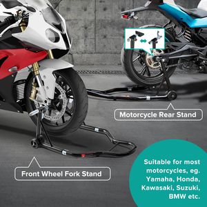 Cavalletto moto moto 850LB nero Sport con la parte anteriore e posteriore della ruota di sollevamento forcellone Paddock Stand 850LB rampe moto & Stand - Product Image 5