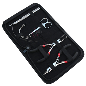 Hair Extension Tools Kit with Micro Link Hair Extension Plier Thread Cutting Shear Weaving Needles Hair Pulling Hook loop <b>Set</b> - Product Image 1