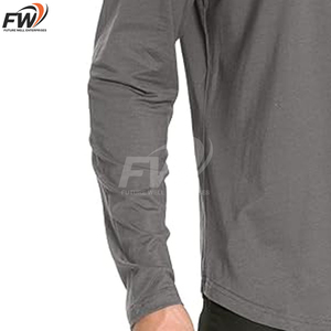 T-shirts décontractés pour hommes, coupe élégante, manches longues, 100% coton, col rond, impression numérique. - Product Image 2