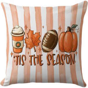 Fodera per cuscino decorativa ultra morbida 45x45 cm con motivo autunnale, in poliestere ultra morbido per divano, copertura per la stagione autunnale - Product Image 1