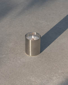 Polished Metal Candle Vessels Premium Candle Holder Container For <b>Decorative</b> <b>Table</b> Centerpiece Interior Accent Piece - Product Image 6
