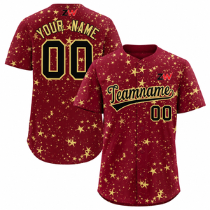Maillot de baseball personnalisé à col en V, rayures bleues, fines rayures blanches et rouges, qualité supérieure, dernier style, prix abordable pour hommes - Product Image 4