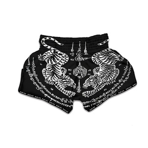 Shorts de combat thaïlandais et Muay Thai personnalisés en gros avec logo, 100 % polyester de qualité supérieure, usine OEM - Product Image 2