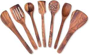 Juego de utensilios de cocina de madera personalizados, ecológicos, espátula, cuchara, volteador, cucharón, herramientas de 10 ml, oro rosa espejo - Product Image 2