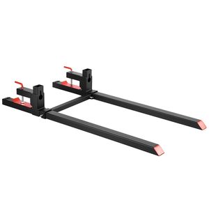 Forche per Trattore Resistenti da 900 kg, Barra Stabilizzatrice Regolabile da 60 Pollici, Attacco a Morsetto a T per Carrelli Elevatori - Product Image 1