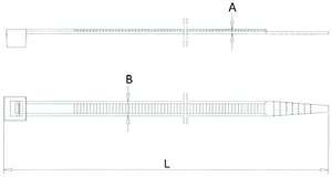 Attaches de câbles en nylon PA6.6, solution de fixation durable et polyvalente - Product Image 2