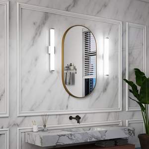25-Inch Bathroom <b>Vanity</b> <b>Light</b> Square <b>LED</b> Wall Bar Lighting Fixtures <b>with</b> Brushed Nickel Finish 14W 6000K Cool White <b>Mirror</b> - Product Image 4