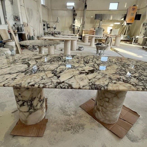 Luxurious Design Custom-made Natural Stone Furniture High-quality Calacatta Violin Marble Modern Durable <b>Dining</b> <b>Table</b> - Product Image 3