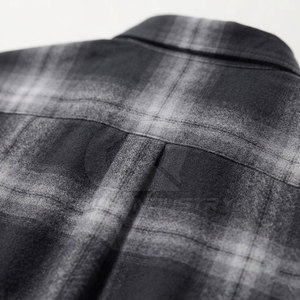 Chemise en flanelle à carreaux pour homme, personnalisable, de qualité, écologique, respirante, en coton, manches longues, coupe classique, boutonnée sur le devant, pour le travail - Product Image 4