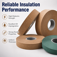 Rouleau d'isolation électrique en papier crépon PET, 50-200 g/m² et épaisseur 0,05-0,25 mm, pour applications de câbles de transformateur