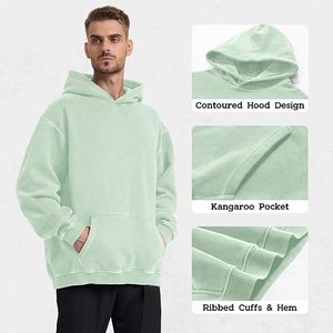 Sudadera con Capucha Lavada al Ácido con Logotipo Personalizado |   Sudaderas Extra Grandes de Estilo Urbano Vintage al por Mayor |   Proveedor de Sudaderas con Logotipo Personalizado - Product Image 4