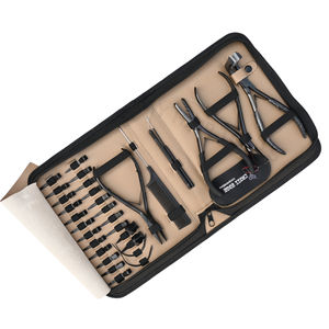 <b>Black</b> Hair Extension Tools Kit Hair Extension Plier Kit with 7In Tape-In Plier Beads Removal Plier 2-Hole Crimping Plier & tools - Product Image 1