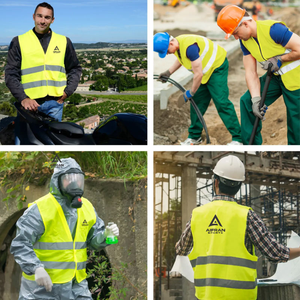 Chaleco de Seguridad de Alta Visibilidad AIFRAN, Malla Reflectante Transpirable, Ropa de Trabajo, Logotipo Personalizado, Chaleco de Alta Visibilidad para Voluntarios, Venta al Por Mayor - Product Image 5