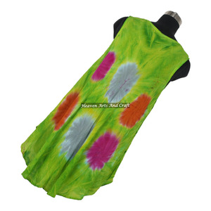 Robe parapluie en rayonne indienne tie-dye pour femme, design coloré, idéale pour la plage, vente en gros - Product Image 2