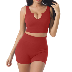 Conjunto Deportivo de 2 Piezas Reversible de Alta Calidad Personalizado para Mujer, Talla Grande, Sujetador Deportivo para Correr, Leggings de Gimnasio para Yoga - Product Image 1