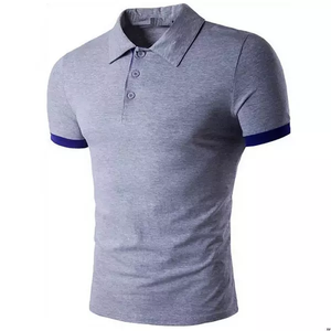 Polo de Algodón para Hombre, Corte Ajustado, Manga Corta, Color Sólido, Ribete en Contraste, Estilo Casual - Product Image 5