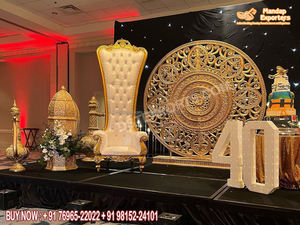 Mariage sud-indien mariée marié Haldi, accessoires de décoration pour événement, mariage srilanais Haldi, Grand décor de cérémonie de puberté indienne du sud - Product Image 2