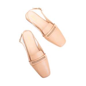 WN5360 Beige Sling Back Flats - Product Image 1
