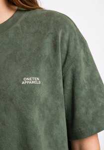 ชุดลำลองผู้หญิง OneTen Apparel สีเขียว เสื้อยืดแขนสั้นคอปก กางเกงขายาวทรงกว้าง แต่งสีตัดกัน ผ้าโพลีเอสเตอร์ 100% - Product Image 4